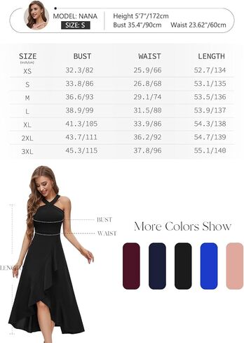 Bbonlinedress فساتين نسائية لحفلات الكوكتيل وحفلات الزفاف الرسمية فستان وصيفة العروس مكشكش ماكسي هاي لو للحفلات المسائية 2024 in Kuwait