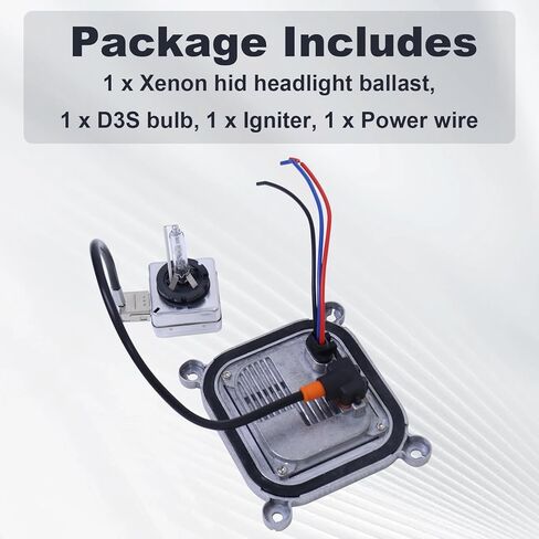 Xenon HID Headlight Ballast Control Unit Compatible with 2010-2019 Mustang Flex Edge Escape F-150 8A5Z-13C170-A DL3Z-13C170-A 7L7Z-13N021-A HID 10 R-034663 with Igniter & D3S Bulb in Kuwait
