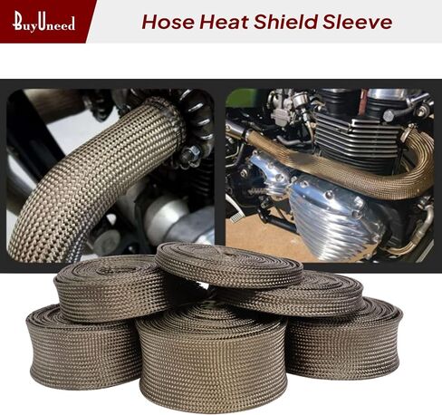 3/4 بوصة - 13 قدم خرطوم العادم درع حراري لحماية الأكمام - خراطيم ناعمة ومرنة وقابلة للتعديل، أنبوب زيت الدروع in Kuwait