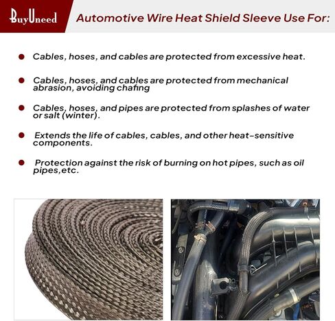 3/4 بوصة - 13 قدم خرطوم العادم درع حراري لحماية الأكمام - خراطيم ناعمة ومرنة وقابلة للتعديل، أنبوب زيت الدروع in Kuwait
