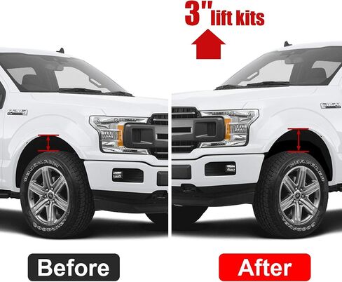 مجموعات رفع التسوية 3 بوصة لـ 2004-2024 F150 2WD 4WD، فواصل أمامية مزورة 3 بوصة متوافقة مع F150 in Kuwait