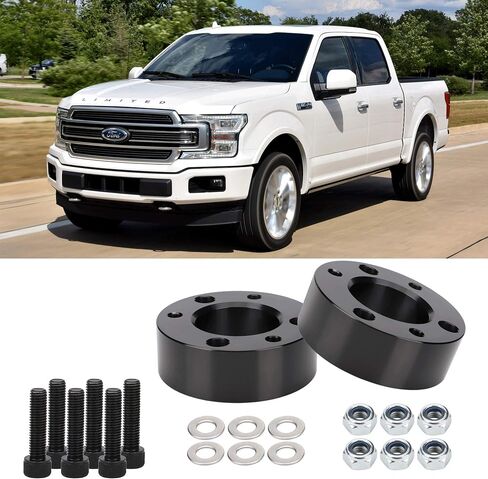 مجموعات رفع التسوية 3 بوصة لـ 2004-2024 F150 2WD 4WD، فواصل أمامية مزورة 3 بوصة متوافقة مع F150 in Kuwait