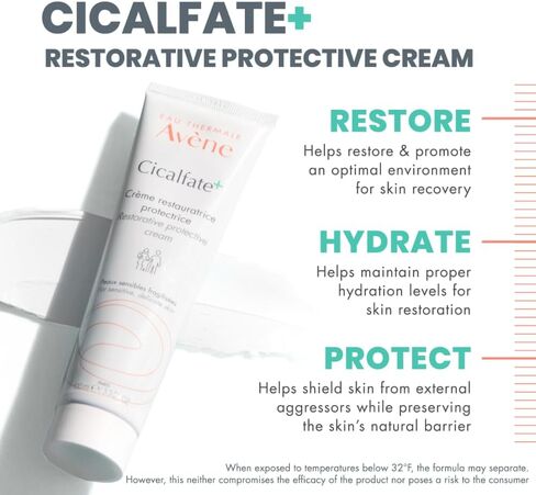 Eau Thermale Avene Cicalfate+ Restorative Protective Cream - Wound Care - Helps Reduce Look of Scars - Postbiotic Skincare - Non-Comedogenic in Kuwait
