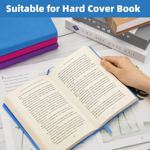غطاء كتاب من القماش الأزرق الكبير من KICNIC للغلاف الصلب، 9 × 11 بوصة، حزمة واحدة، حتى 10 بوصة × 12.5 بوصة، واقي غلاف كتاب مدرسي قابل للتعديل للمراهقين، كتاب قماشي مزخرف قابل للتمدد لمحبي الكتب in Saudi Arabia