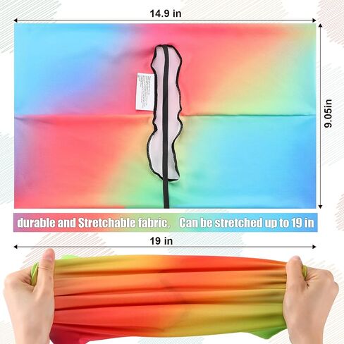 6 Pack Stretchable Book Cover Jumbo Fabric Book Covers Colorful Pattern Print Book Protector Washable Reusable Protective Textbook Cover for Hardcover Textbooks up to 9 x 11 Inch (Dessert Pattern) in Saudi Arabia