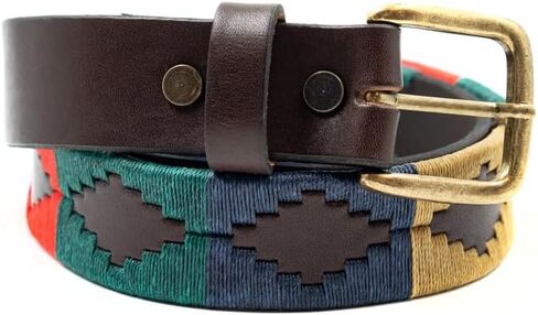 Interchangeable Hand-Stitched Polo Belt - Crafted from full-grain bridle leather in Saudi Arabia