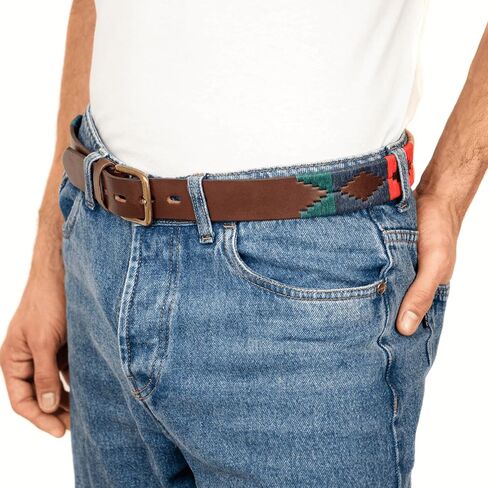 Interchangeable Hand-Stitched Polo Belt - Crafted from full-grain bridle leather in Saudi Arabia