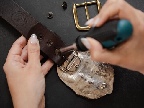 Interchangeable Hand-Stitched Polo Belt - Crafted from full-grain bridle leather in Saudi Arabia