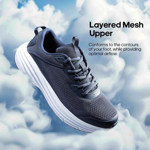 NORTIV 8 Men's Running Walking Tennis Shoes FlexLife Comfortable Cushioning Non-Slip Breathable Athletic Gym Workout Cross Trainer Jogging Sneakers in Saudi Arabia