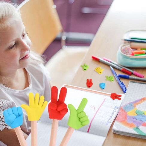 Fun Pencil Eraser Tops Pencil Topper Erasers 30 Pcs Eraser Toppers Funny Rock Paper Scissors Erasers Fun Eraser Toppers for Pencils Cute Pencil Top Erasers Cap, 4 Colors in Kuwait