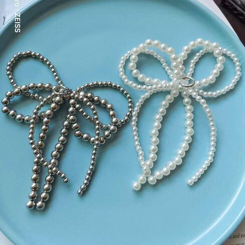 قطعتان من سحر الأحذية على شكل قوس اللؤلؤ للأحذية الرياضية، سحر الديكور للأحذية الرسمية مشبك اللؤلؤ مطرز بسلسلة DIY حذاء من الدانتيل إكسسوارات رياضية للنساء مجوهرات in Kuwait