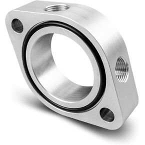 1" Thick Thermostat Housing Spacer, Water Neck Spacer Fit for Brodix HV Series Intake And Fit for Chevy SBC BBC V8 Engine, 3/8 in NPT Female Ports x 2, With O-ring