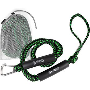 Gradient Fitness Bungee Dock Line (4' - 1 Pack) | Marine Rope Boat Dock Lines Make Docking & Boarding Easy for Jetski, Kayak, Pontoon. Boat Accessories Stretch 4'-5.5'. Mooring Boat Rope Absorbs Shock