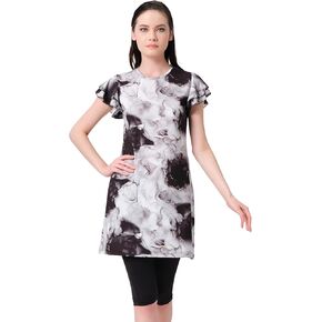Half Sleeve Modest Swimsuits Burkini for Women 4 Pcs | Water Repellent Top, Leggings, Cap and Underwear | Swimsuit