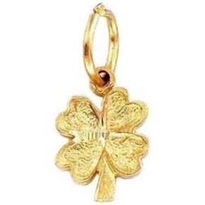 FindingKing Four Leaf Clover Charm 14k Gold 9mm