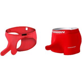 [2PCS] Sales Mix of Men's Elephant Trunk Semi Transparent Ice Silk Underwear Men's Solid Color Elephant Nose Flat Angle Underwear