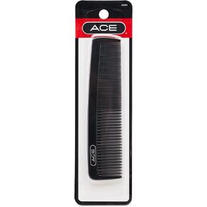 GOODY Ace Pocket Hair Comb - 5 Inch, Black - Pack of 6 - Great for All Hair Types - Fine Comb Teeth for Thin to Medium Hair - Durable for Every Day and Professional Use