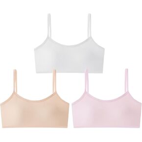 FYLuoke Big Girls' Training Bras Stretch Vest Crop Cami Sports Seamless Bralettes Bra for Teens