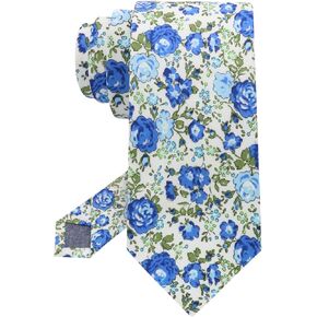 Floral Ties for Men 2.56 Colorful Skinny Tie Cotton Neckties for Wedding Graduation