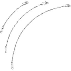 3-Pack Stainless Steel Extension Set for Necklaces, Bracelets, Anklets - Adjustable 2, 4, 6 Inch Lengths