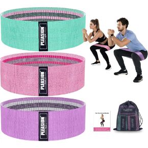 Fabric Resistance Bands for Working Out, 5 Levels Booty Bands for Women Men, Cloth Workout Bands Resistance Loop Exercise Bands for Legs Butt at Home Fitness, Yoga, Pilates