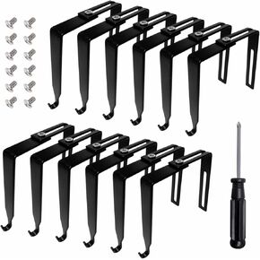 Cubicle Hangers Universal Partition Hanger Set Metal Black Cubicle Hooks Door Mirror Hanger Cubicle Wall Hooks Adjusted to Fit Panels with 1.35 to 3.5 Inch Thickness for Office Whiteboard
