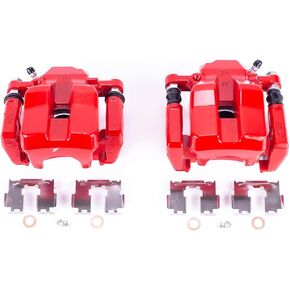 Power Stop Rear S7049 Pair of High-Temp Red Powder Coated Calipers