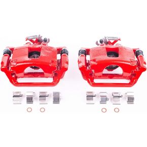 Power Stop Rear S5398 Pair of High-Temp Red Powder Coated Calipers