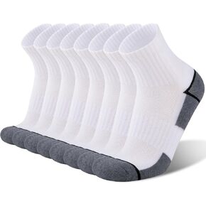 COOVAN 8 Pairs Men's Ankle Athletic Socks Quarter Cushion Comfort Casual Running Socks Moisture Wicking Running Sports Socks
