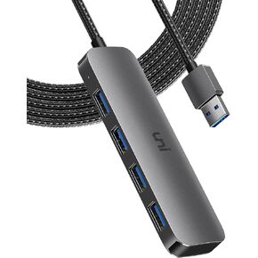 USB Hub 3.0, uni 4-Port USB Splitter for Laptop, Ultra-Slim Multiple USB Port Expander Compatible with Keyboard and Mouse Adapter, PC, MacBook Air, Mac Pro, iMac, Surface Pro, Flash Drive, Mobile HDD