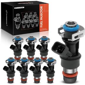 A-Premium 8Pcs Fuel Injectors Compatible with Chevy Silverado 1500 2500 3500, Tahoe, Suburban & GMC Sierra, Yukon, Savana, Envoy & Cadillac Escalade & Buick Rainier, 4.8L 5.3L 6.0L, Replace# MP10006