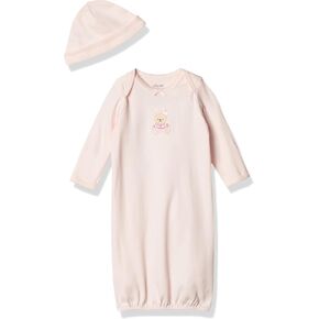 Little Me Baby Girls' 2-Piece Nightgown and Cap Set
