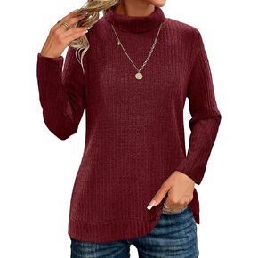 Zeagoo Womens Knit Blouse Long Sleeve Pullover Shirt Tops Fall Casual Lightweight Turtleneck Tunic in Kuwait