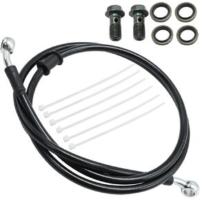 Hydraulic Brake Hose Clutch Line Hose for Motorcycle Dirt Bike ATV Moped Scooter 3.93Ft Brake Line Hose with 2 Pcs Banjo Bolt