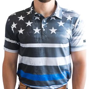 YATTA GOLF Standout Performance Golf Polo Shirts – Men’s – Primal Forest – L