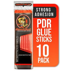 Monstrous Red PDR Glue Sticks (10 Pack) - PDR Glue for Unmatched Adhesion and Precision Dent Removal – Professional Paintless Dent Repair Glue Sticks