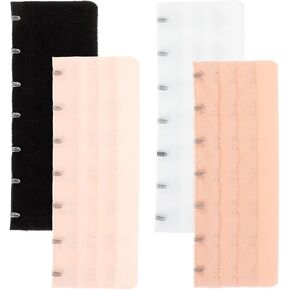 4pcs Bra Extension Buckle Bustiers Extender 7 Hook Bra Extenders Elastic Bra Extension Straps Bra Supplies for Women Bustiers Shapewear Plus Size