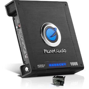 Planet Audio AC2600.2 Anarchy Series Car Audio Amplifier - 2600 High Output, 2 Channel, Class A/B, High/Low Level Inputs, High/Low Pass Crossover, Full Range, Hook Up To Stereo and Subwoofer