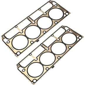 X AUTOHAUX 2pcs Cylinder Head Gasket Engine Gasket 12589226 12573949 for for Chevy Silverado 1500 4.8L 5.3L for GMC Yukon XL 1500 Stainless Steel