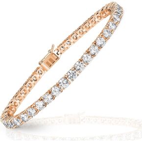 NYC Sterling Tennis Bracelet for Women - 3mm Elegant Cubic Zirconia Bracelet 6.5"-7.5" - Versatile Jewelry for Women, Professional and Social Wear