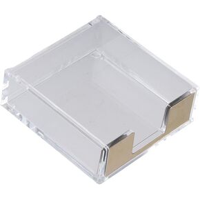 Gold Color Sticky Note Holder Acrylic Clear Post Note Holder Memo Pad Holder Dispenser Organizer Accessories for Office Home