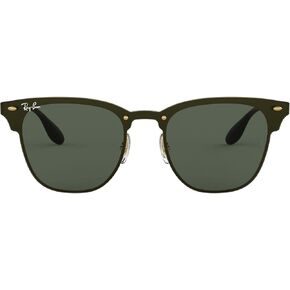 Ray-Ban RB3576N Blaze Clubmaster Square Sunglasses, Brushed Copper/Dark Violet Mirrored Silver, 41 mm