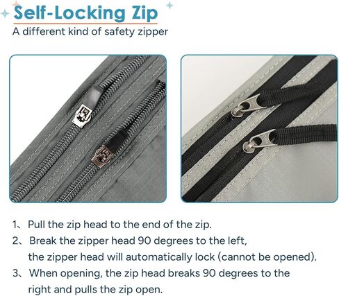 travel inspira RFID Blocking Travel Money Belt with Anti-Thief Zip - Slim Passport Holder and Premium Travel Neck Wallet with RFID Blocking - Water-Resistant Ripstop Nylon in Kuwait