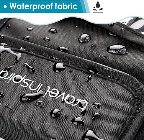 travel inspira RFID Blocking Travel Money Belt with Anti-Thief Zip - Slim Passport Holder and Premium Travel Neck Wallet with RFID Blocking - Water-Resistant Ripstop Nylon in Kuwait