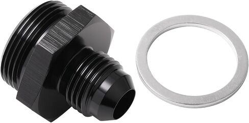 8AN Male Flare to 5/8-20 Male Carb Carburetor Fuel Inlet Fitting Adapter Aluminum Black, Pack of 2 in Saudi Arabia