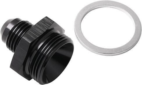 8AN Male Flare to 5/8-20 Male Carb Carburetor Fuel Inlet Fitting Adapter Aluminum Black, Pack of 2 in Saudi Arabia