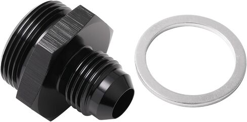 8AN Male Flare to 5/8-20 Male Carb Carburetor Fuel Inlet Fitting Adapter Aluminum Black, Pack of 2 in Saudi Arabia