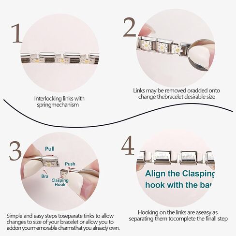 Papasgix الإيطالية سحر سوار سحر مجموعة ترشيح سحر أساور 9 ملليمتر متنوعة الإيطالية سحر سوار الروابط اليدوية DIY مجوهرات in Kuwait