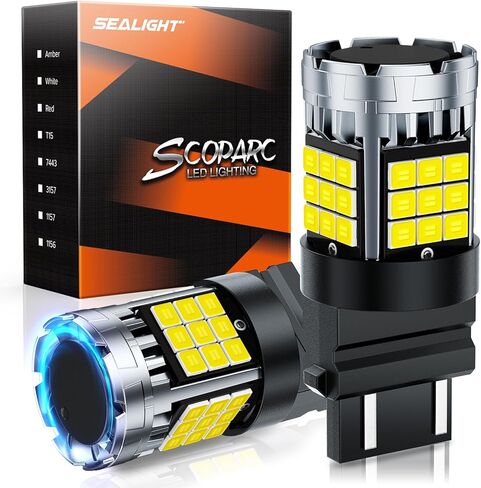 SEALIGHT 3157 LED Bulb for Backup Lights 3047 3457 3056 3057 LED Car Bulbs for Reverse Light Bulbs 6000K White, Pack of 2 in Saudi Arabia