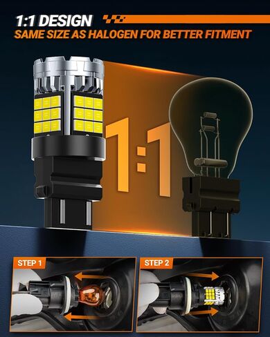 SEALIGHT 3157 LED Bulb for Backup Lights 3047 3457 3056 3057 LED Car Bulbs for Reverse Light Bulbs 6000K White, Pack of 2 in Saudi Arabia
